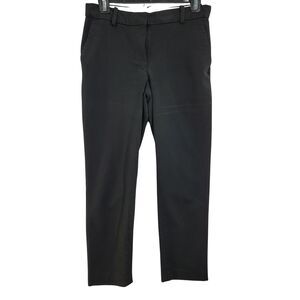 Black Trouser Pants Front & Back Pockets Belted Waist Women's Size US 4